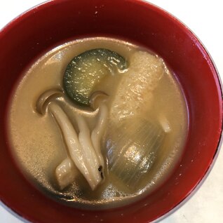 野菜を美味しく！なす、しめじ、玉ねぎの味噌汁